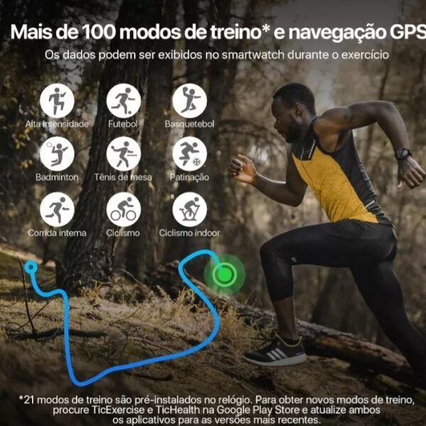Smartwatch Ticwatch E3, Faz Pagamento Nfc Wear Os Snapdragon Gps Spotify Maps Whatsapp