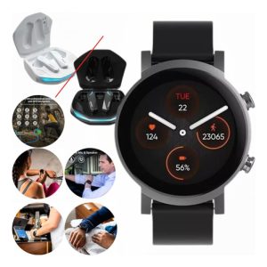 Kit Ticwatch E3 Pagamento Nfc Wear Os Snapdragon Gps+gm2 Pro